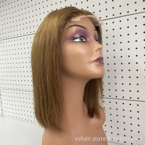 Good Selling Hair Vending Hd Lace Blonde Human Hair Bob Wig Lace Front Woman Wig Human Hair
